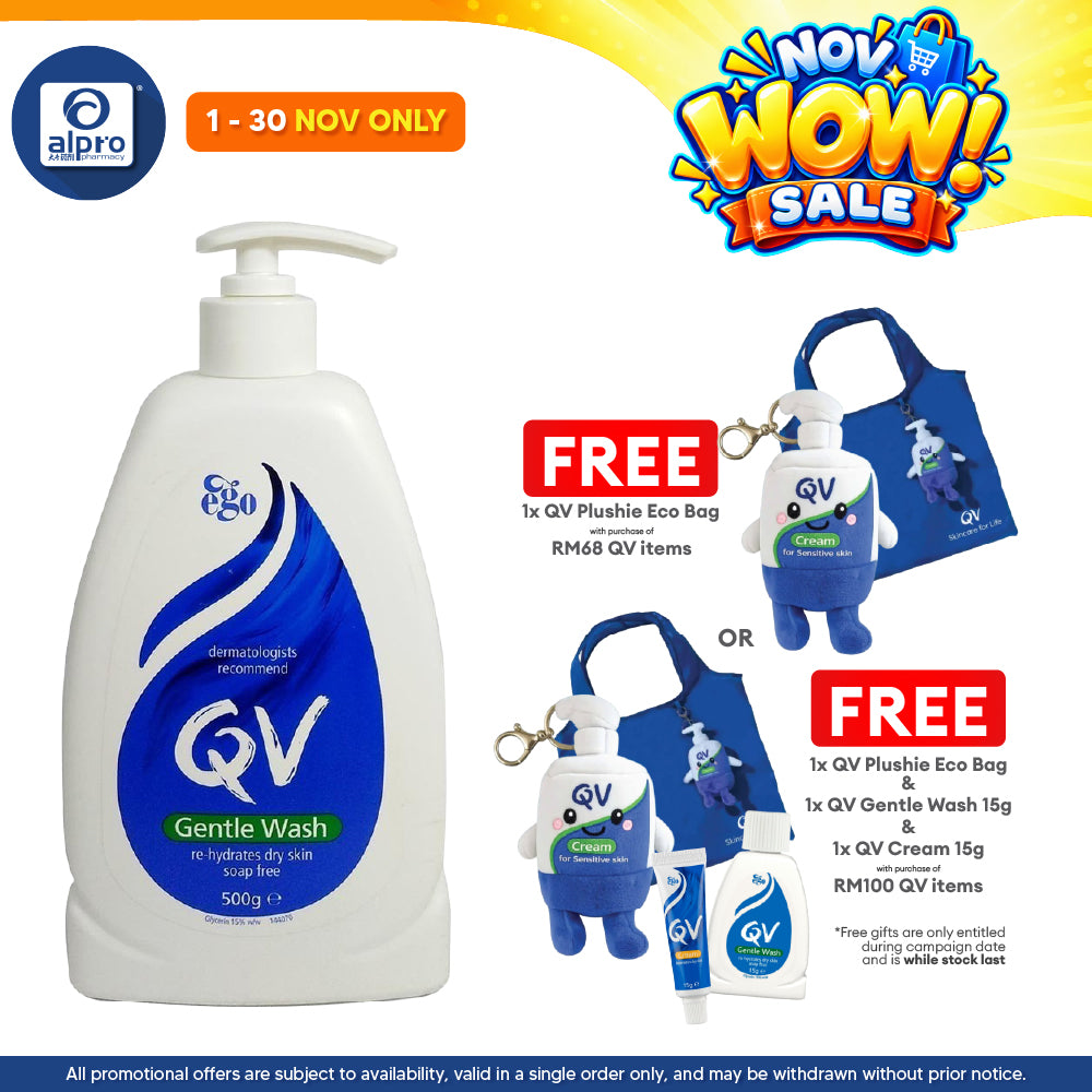 QV Gentle Wash 500ml | Body Wash For Dry To Very Dry Skin