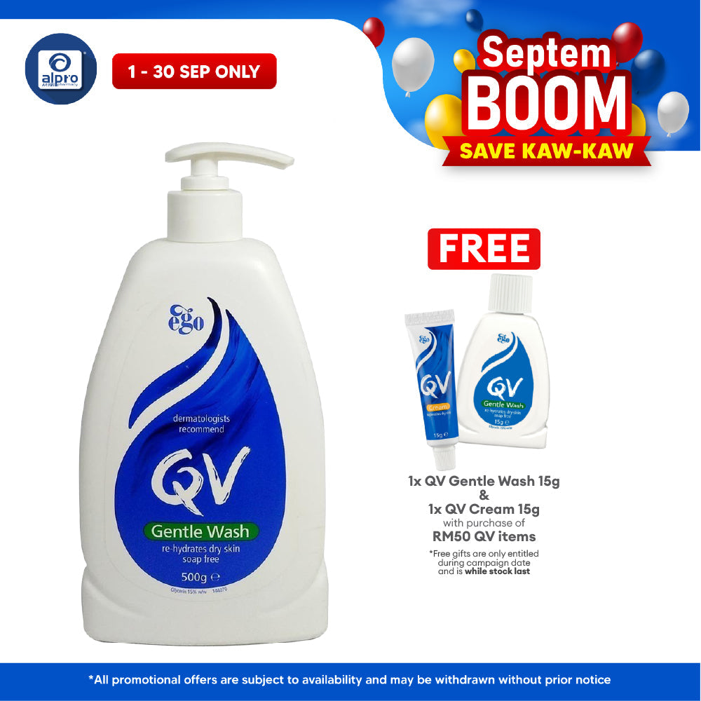 QV Gentle Wash 500ml | Body Wash For Dry To Very Dry Skin QV