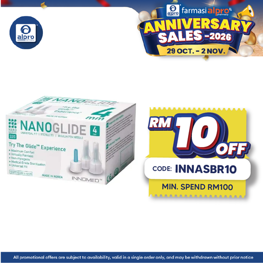 Innomed Nanoglide Pen Needles 32g 4mm 100s