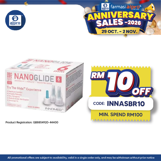 Innomed Nanoglide Pen Needles 32g 6mm 100s