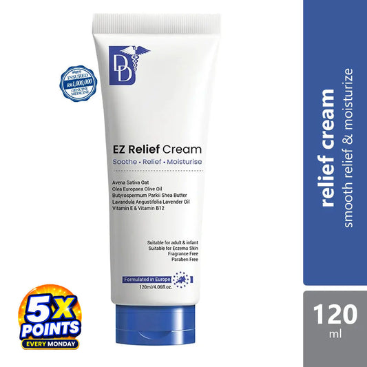 DD EZ Relief Cream 120g | Relief Cream for Dry, Itchy Skin DD