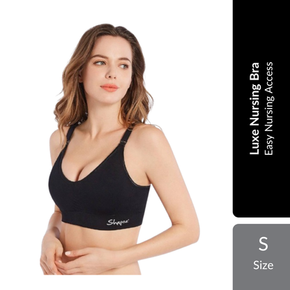 Shapee Luxe Nursing Bra 1s | Wire-Free Comfort & Easy Nursing Access For Breastfeeding Mothers Shapee