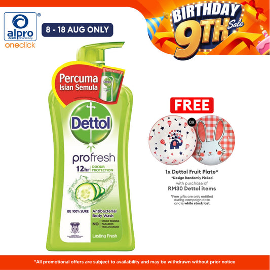 Dettol Shower Gel Lasting Fresh 950ml + 250ml Dettol