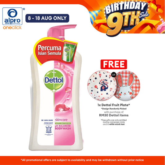 Dettol Shower Gel Skincare 950ml + 250ml Dettol