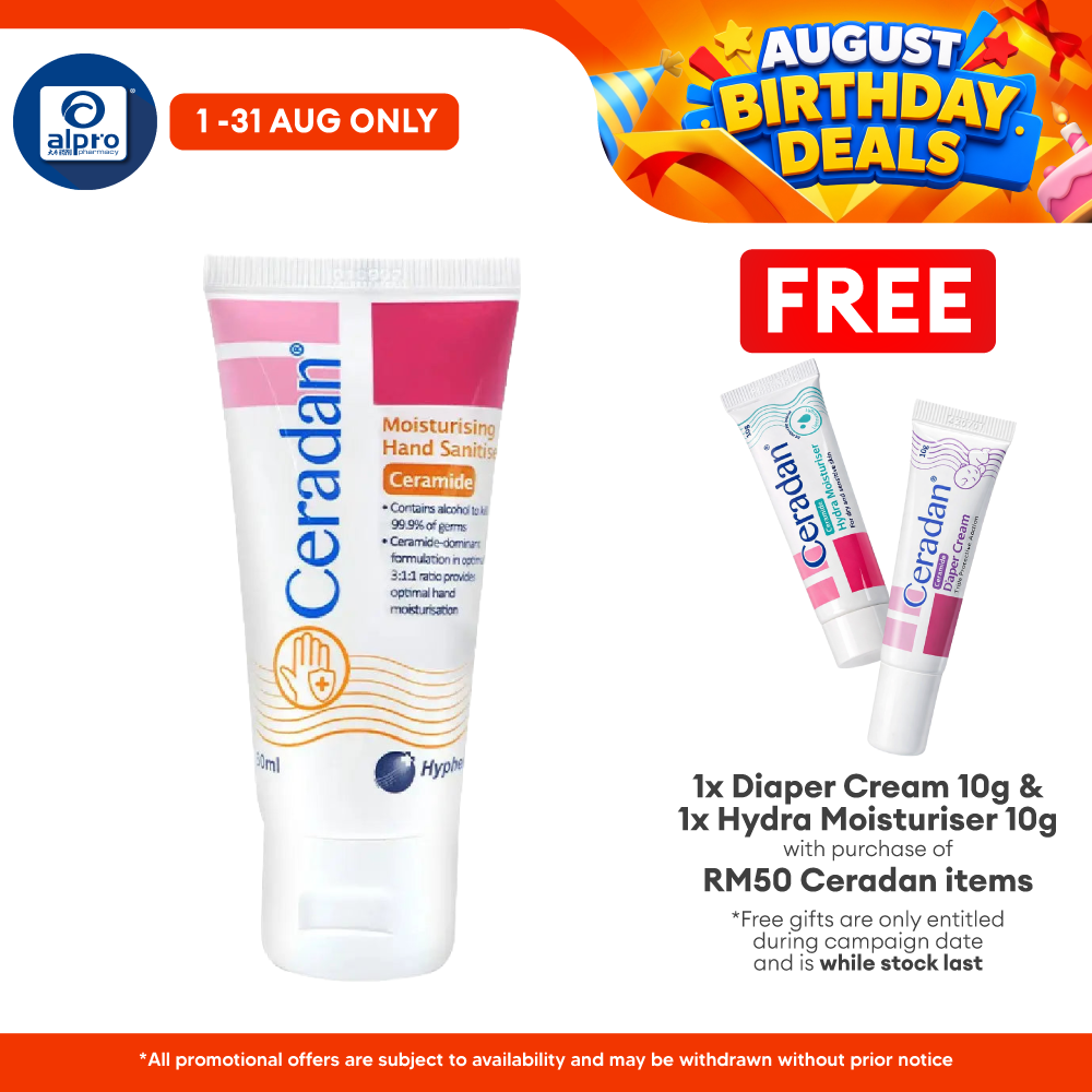 Ceradan Moisturising Hand Sanitiser 50ml Ceradan