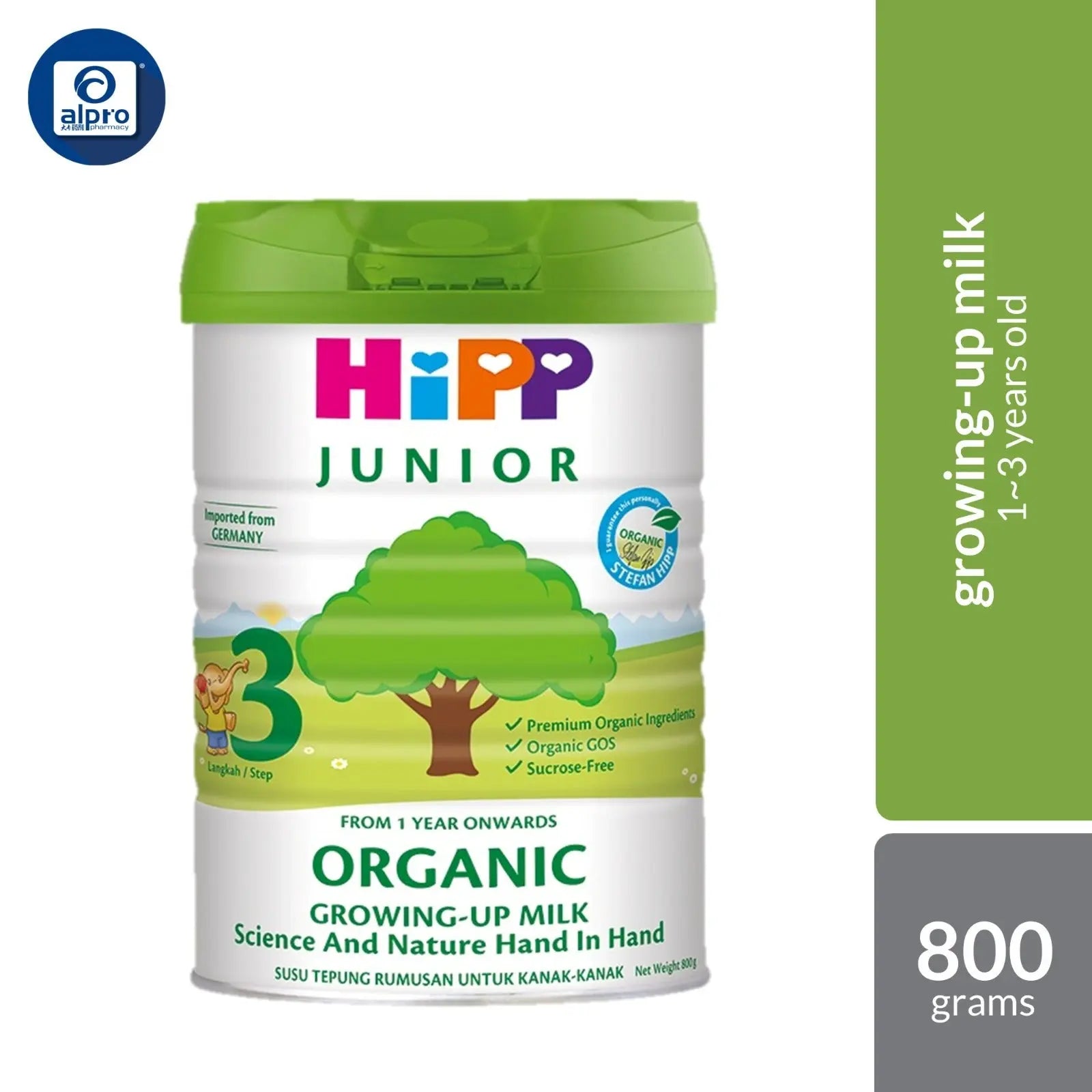 HiPP Junior Organic Growing-up Kids Milk Step 3 (1-3 Years Old) 800g HiPP