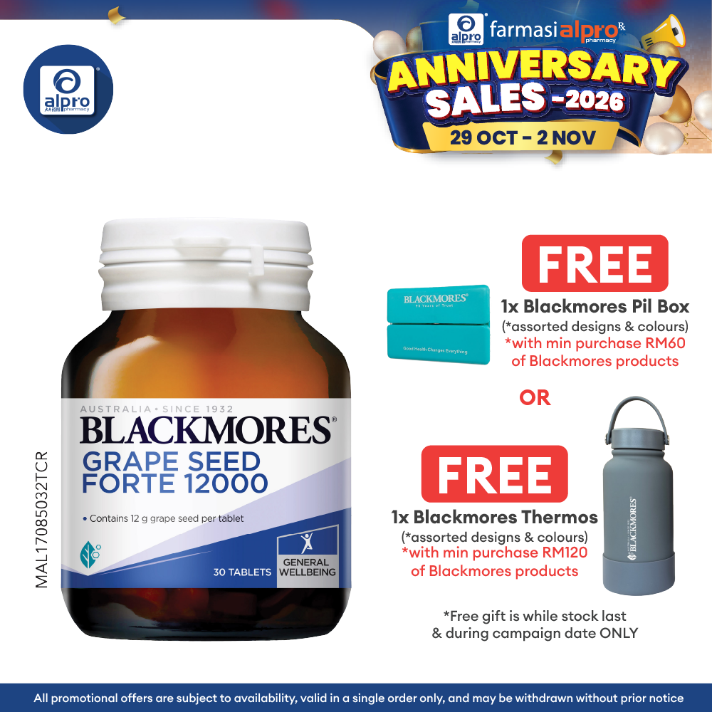 Blackmores Grape Seed Forte 1200mg 30s | General Well-being