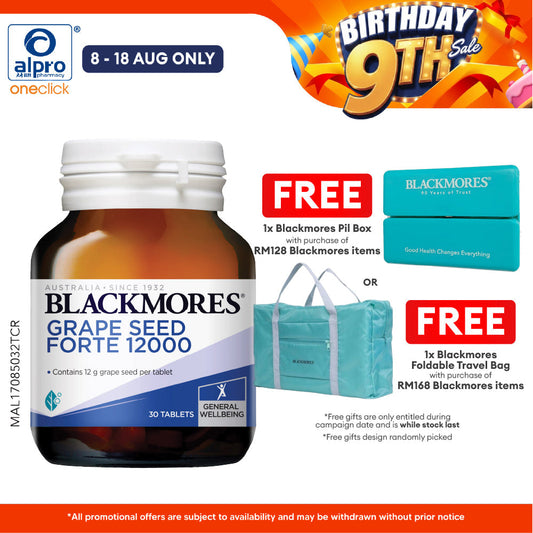 Blackmores Grape Seed Forte 1200mg 30s | General Well-being Blackmores