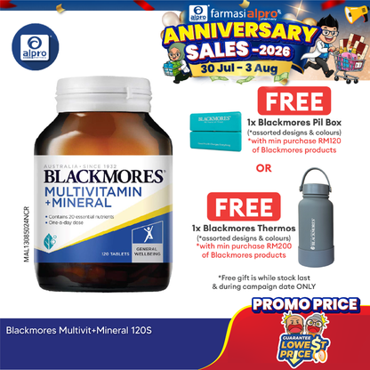 Blackmores Multivitamins + Minerals 120s | General Well-being Blackmores