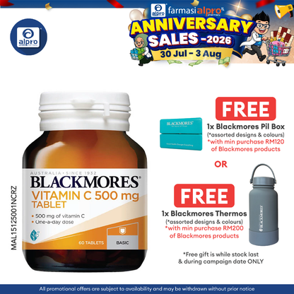 Blackmores Vitamin C 500mg 60s | Helps to Support Blood Vessels Blackmores