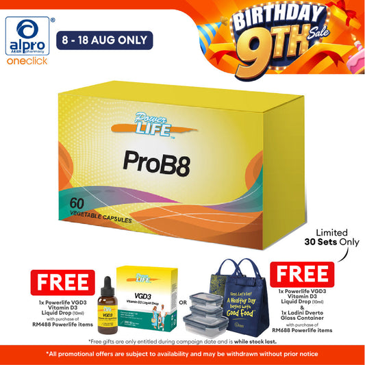 Powerlife ProB8 60S | 8 in 1 Probiotics Powerlife