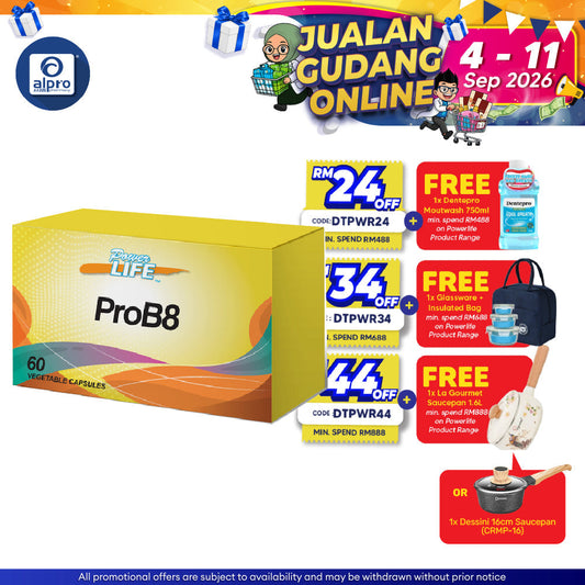Powerlife ProB8 60S | 8 in 1 Probiotics Powerlife