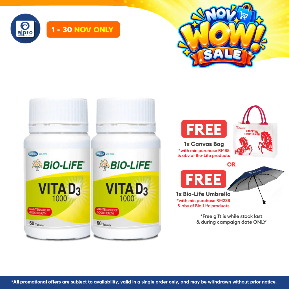Bio-Life Vitamin D3 2x60s | Bone Health
