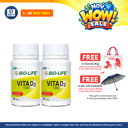 Bio-Life Vitamin D3 2x60s | Bone Health