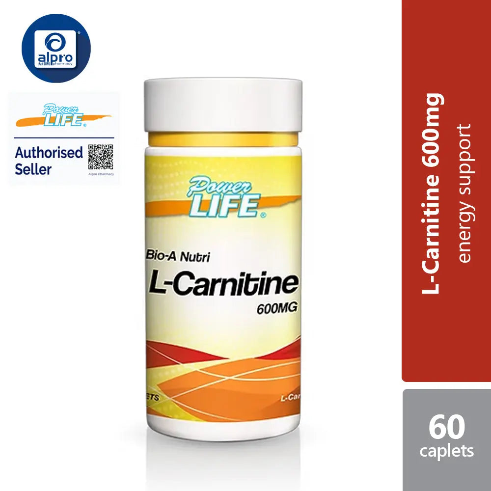 l carnitine 600mg Powerlife Bio-A Nutri L-Carnitine 60s Main Ingredients This product Siti Med Spa | HK Vitals Size:2 Packs