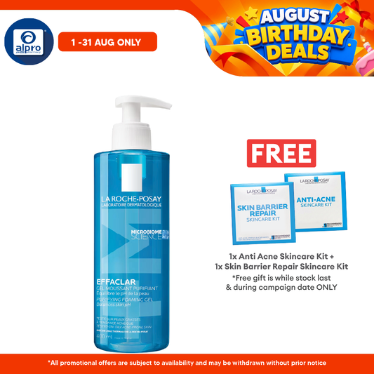 La Roche Posay Effaclar Foaming Gel Cleanser 400ml | For Oily Acne-prone Skin La Roche Posay