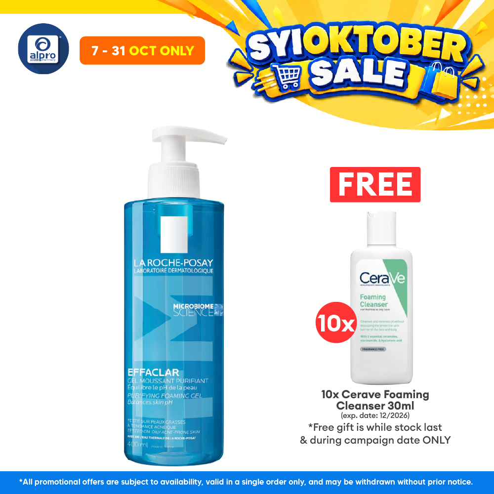 La Roche Posay Effaclar Foaming Gel Cleanser 400ml | For Oily Acne-prone Skin