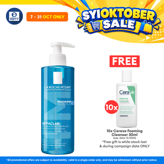 La Roche Posay Effaclar Foaming Gel Cleanser 400ml | For Oily Acne-prone Skin