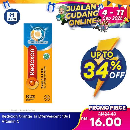 Redoxon Orange Ta Effervescent 10s | Vitamin C Redoxon