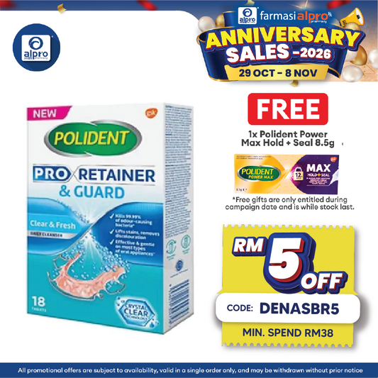 Polident Proretainer & Guard Daily Cleanser 18s