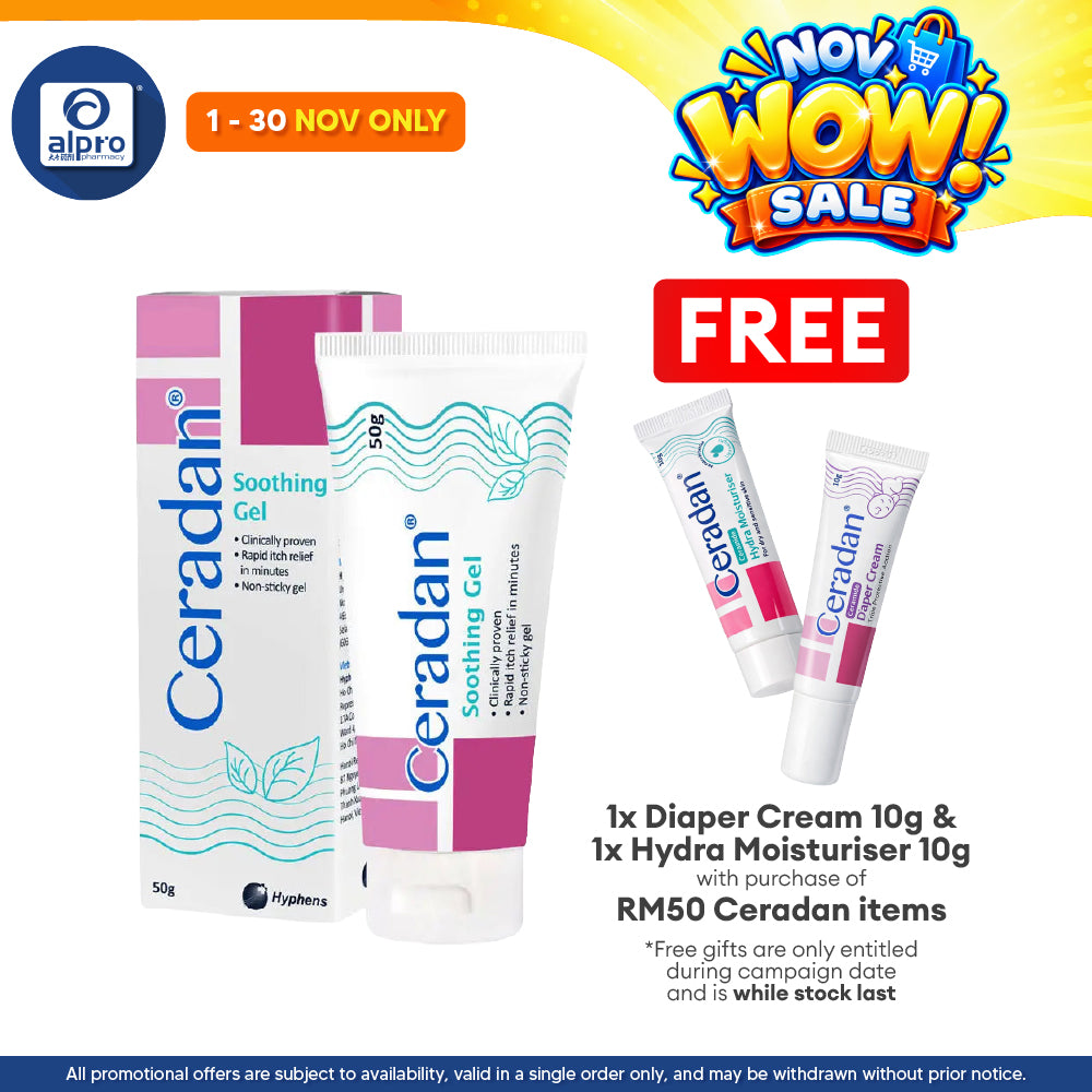 Ceradan Soothing Gel 50g | Itch Reliever Gel
