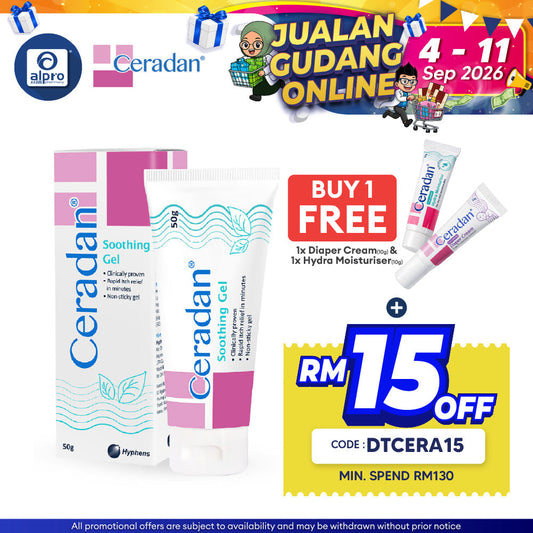 Ceradan Soothing Gel 50g | Itch Reliever Gel Ceradan