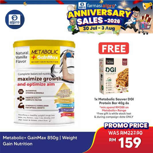 Metabolic+ GainMax 850g | Weight Gain Nutrition Metabolic