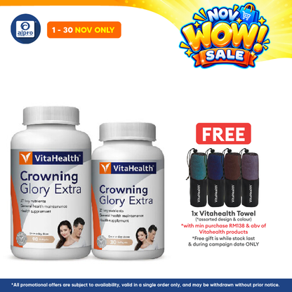 Vitahealth Crowning Glory Extra 90s+30s | Promote Hair Growth