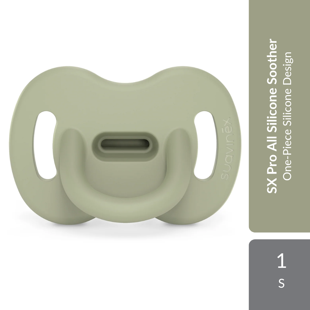 Suavinex Colour Essence All Silicone SX Pro Soother 0-6M 1s | One-Piece Silicone Design Suavinex