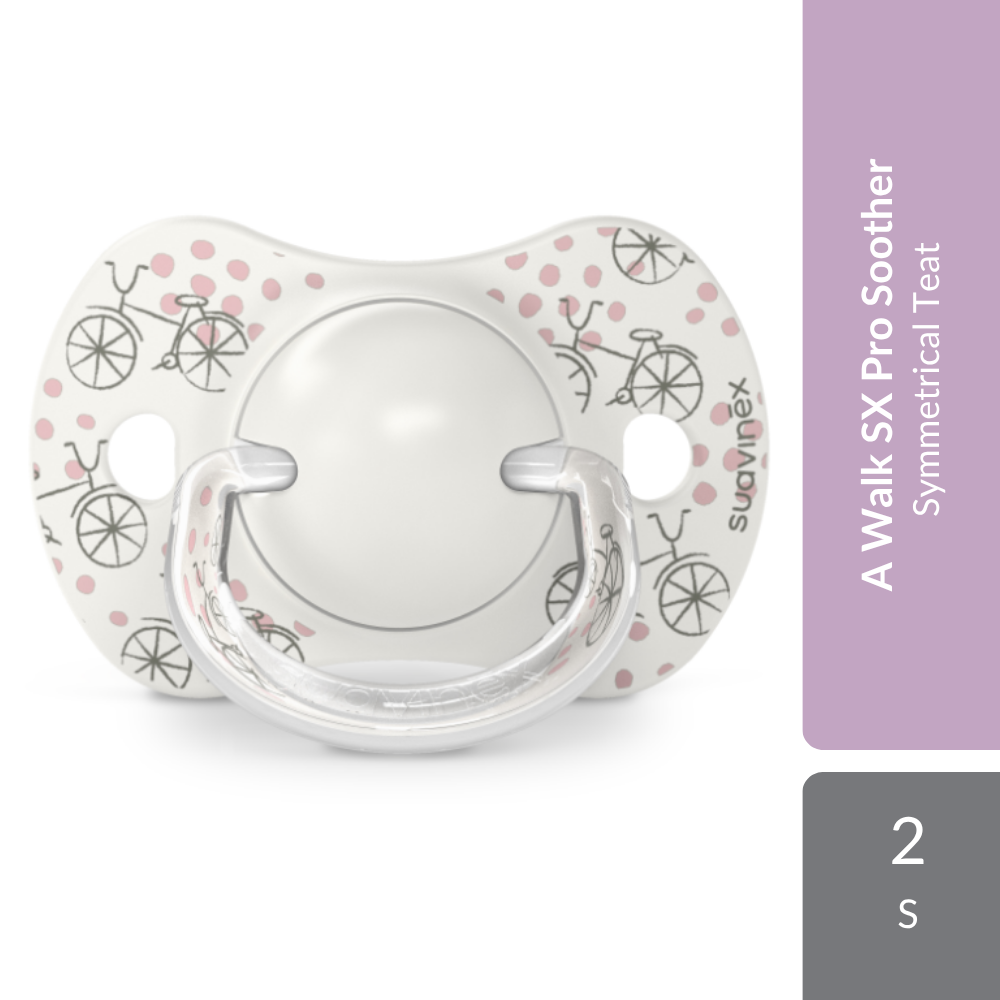 Suavinex A Walk Physiological Soother SX Pro Silicone Teat 0-6M 2s | Symmetrical Teat Suavinex