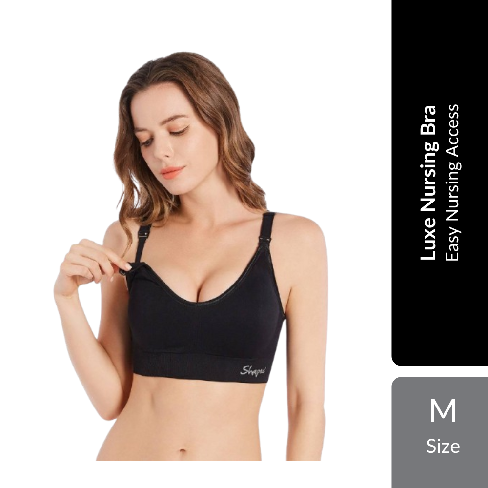 Shapee Luxe Nursing Bra 1s | Wire-Free Comfort & Easy Nursing Access For Breastfeeding Mothers Shapee