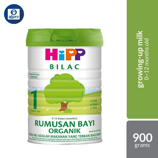 HiPP Bilac Rumusan Bayi Organik Infant Baby Milk Formula Step 1 (0-12 month) 900g HiPP