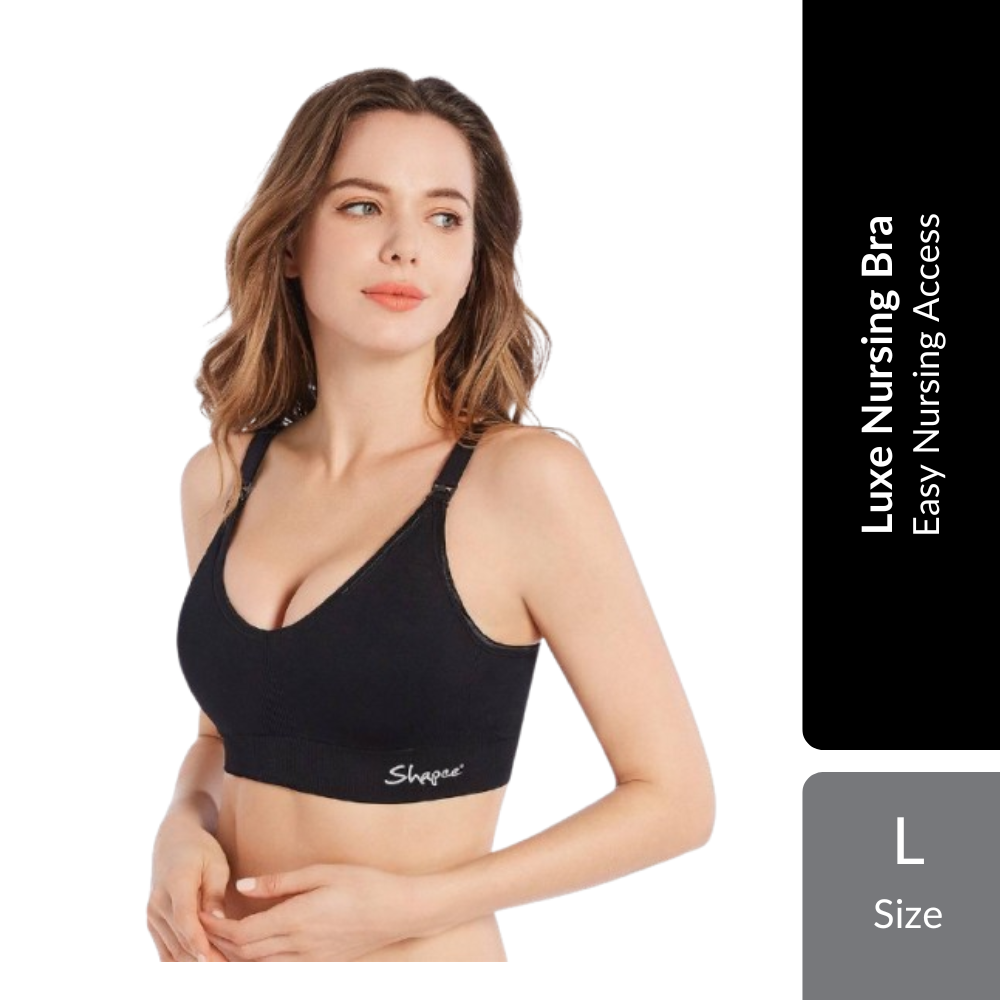 Shapee Luxe Nursing Bra 1s | Wire-Free Comfort & Easy Nursing Access For Breastfeeding Mothers Shapee