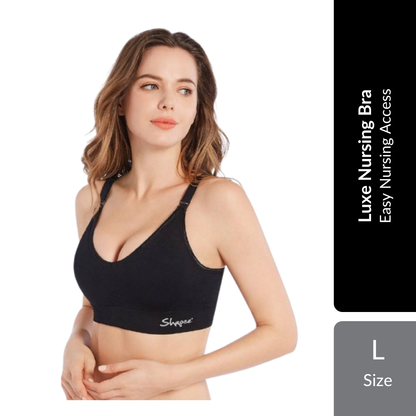 Shapee Luxe Nursing Bra 1s | Wire-Free Comfort & Easy Nursing Access For Breastfeeding Mothers Shapee