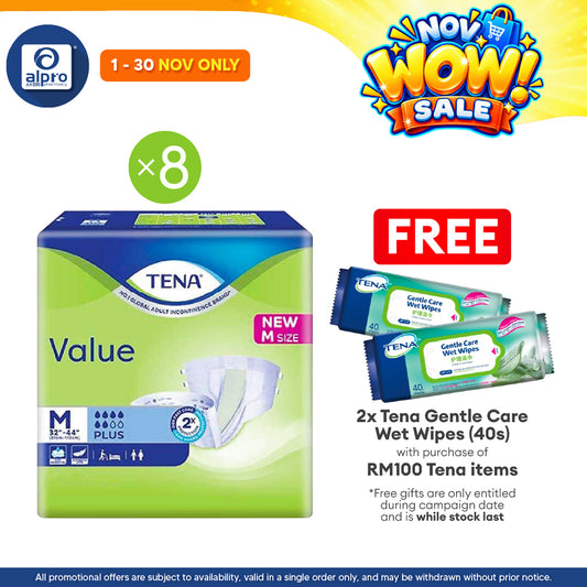 (B) Tena Value Plus (M) 10s (8s) | Skin Soothing Layer