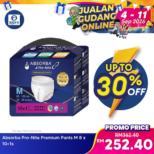 Absorba Pro-Nite Premium Pants M 8 x 10+1s Absorba