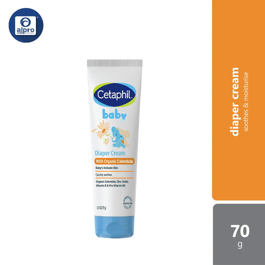 Cetaphil Baby Diaper Cream with Organic Calendula 70g | Soothing Baby Bottom Cetaphil