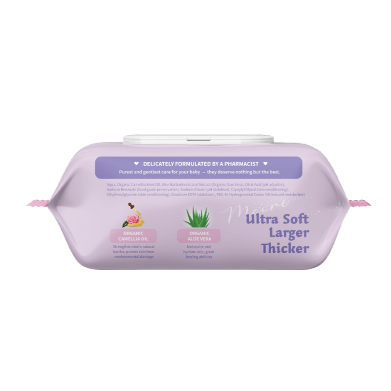 Moori Premium Wet Wipes 80s (×3 packs) | Thicker & Bigger Surface Suitable For Sensitive Skin