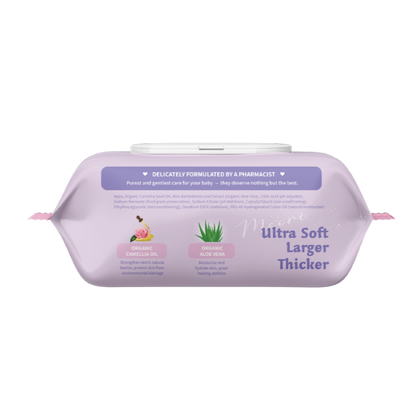 Moori Premium Wet Wipes 80s (×3 packs) | Thicker & Bigger Surface Suitable For Sensitive Skin