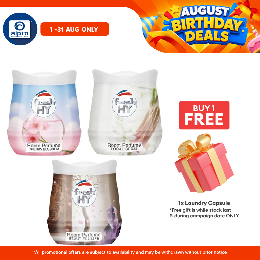 Fresh HY Room Perfume (Cherry Blossom / Local Serai / Beautiful Life) 180g | Neutralize Unpleasant Odour Fresh HY