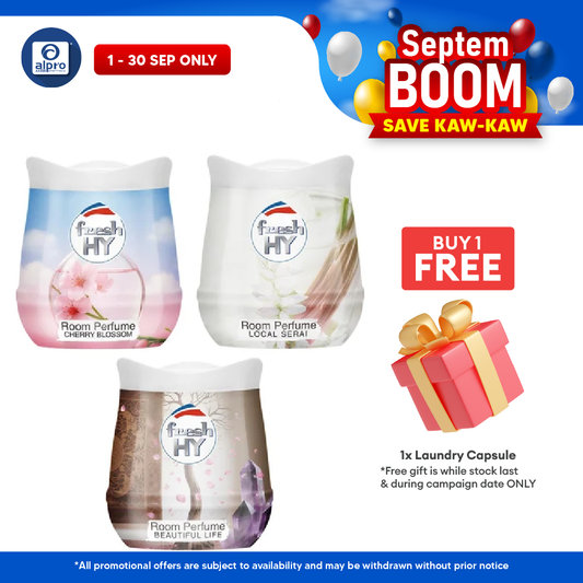 Fresh HY Room Perfume (Cherry Blossom / Local Serai / Beautiful Life) 180g | Neutralize Unpleasant Odour Fresh HY