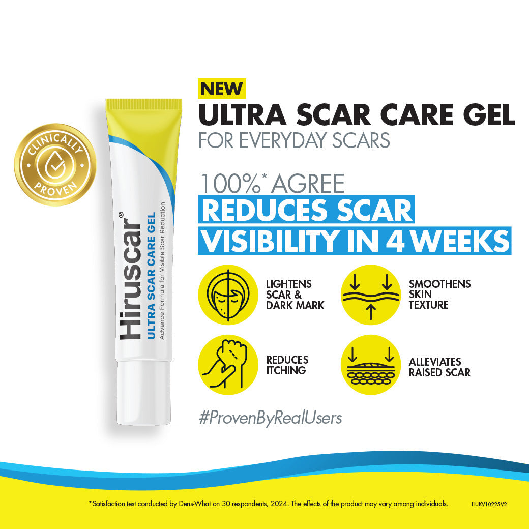 Hiruscar Ultra Scar Care Gel 20g | Reduces Scar Visibility in 4 Weeks Hiruscar