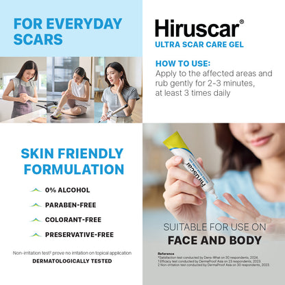 Hiruscar Ultra Scar Care Gel 20g | Reduces Scar Visibility in 4 Weeks Hiruscar