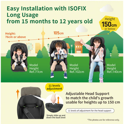 Combi JoyTrip Plus Car Seat (Brown / Dark Grey) | Toddler to Junior Car Seat