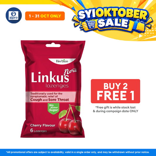 Linkus  Nova Cheery Lozenges 6s | Relief Cough & Throat