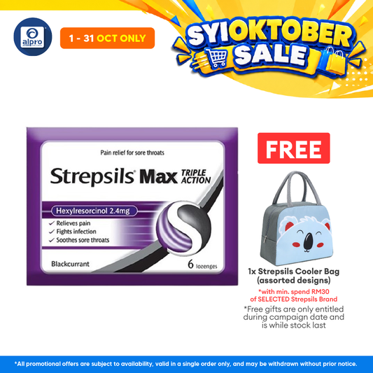 Strepsils Max Blackcurrant 6s | Soothing Effective Relief for Throat