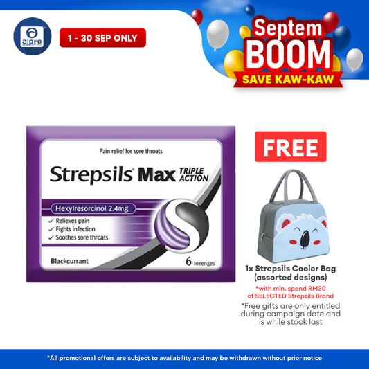 Strepsils Max Blackcurrant 6s | Soothing Effective Relief for Throat