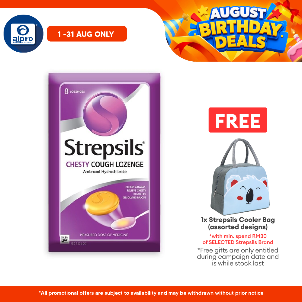 Strepsils Chesty Cough Lozenge  8s | Relieve Chesty Cough Strepsils
