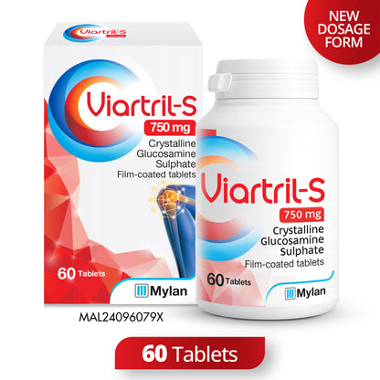 Viartril-S 750mg 60s | Crystalline Glucosamine Sulphate Film-Coated Tablets