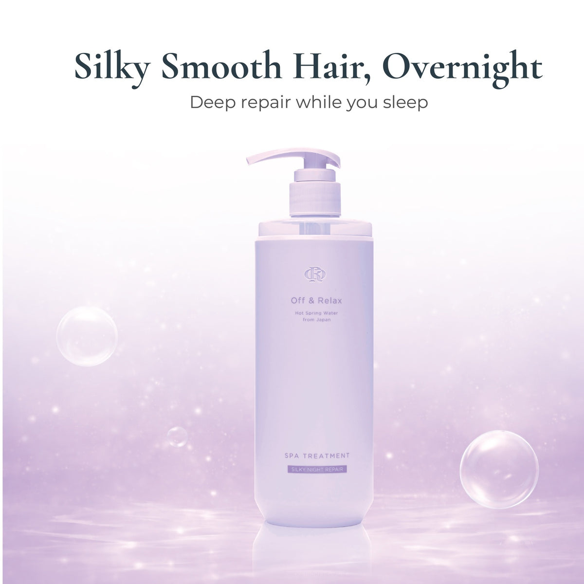 Off & Relax Spa Treatment Silky Night Repair Violet Musk Scent 460ml | Smooth and Moisturize